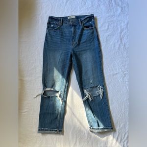 Abercrombie & Fitch ultra high rise straight leg jeans